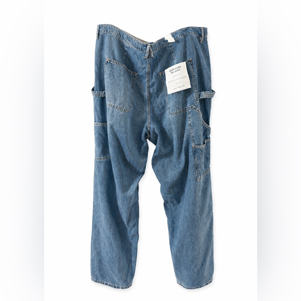 Good American Good Ease Relaxed Utility Jeans NWT Size 20 Plus 34” Inseam tall - Picture 2 of 11